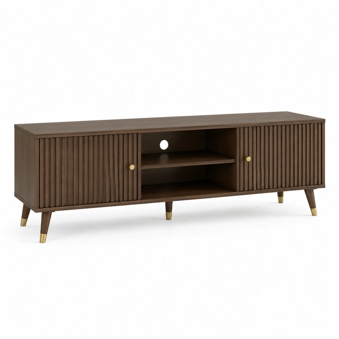 TV-Schrank Holz Dunkelbraun 180cm