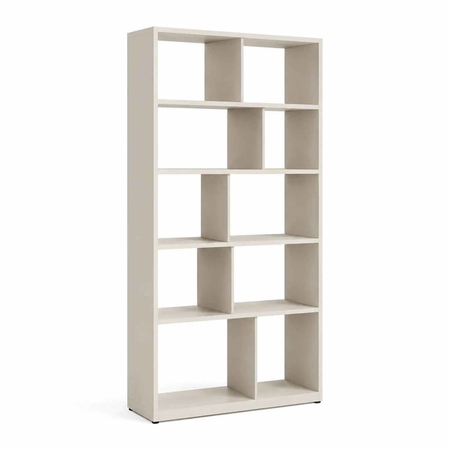 Bücherregal aus MDF, Cremeweiß, 180 cm x 90 cm x 30 cm