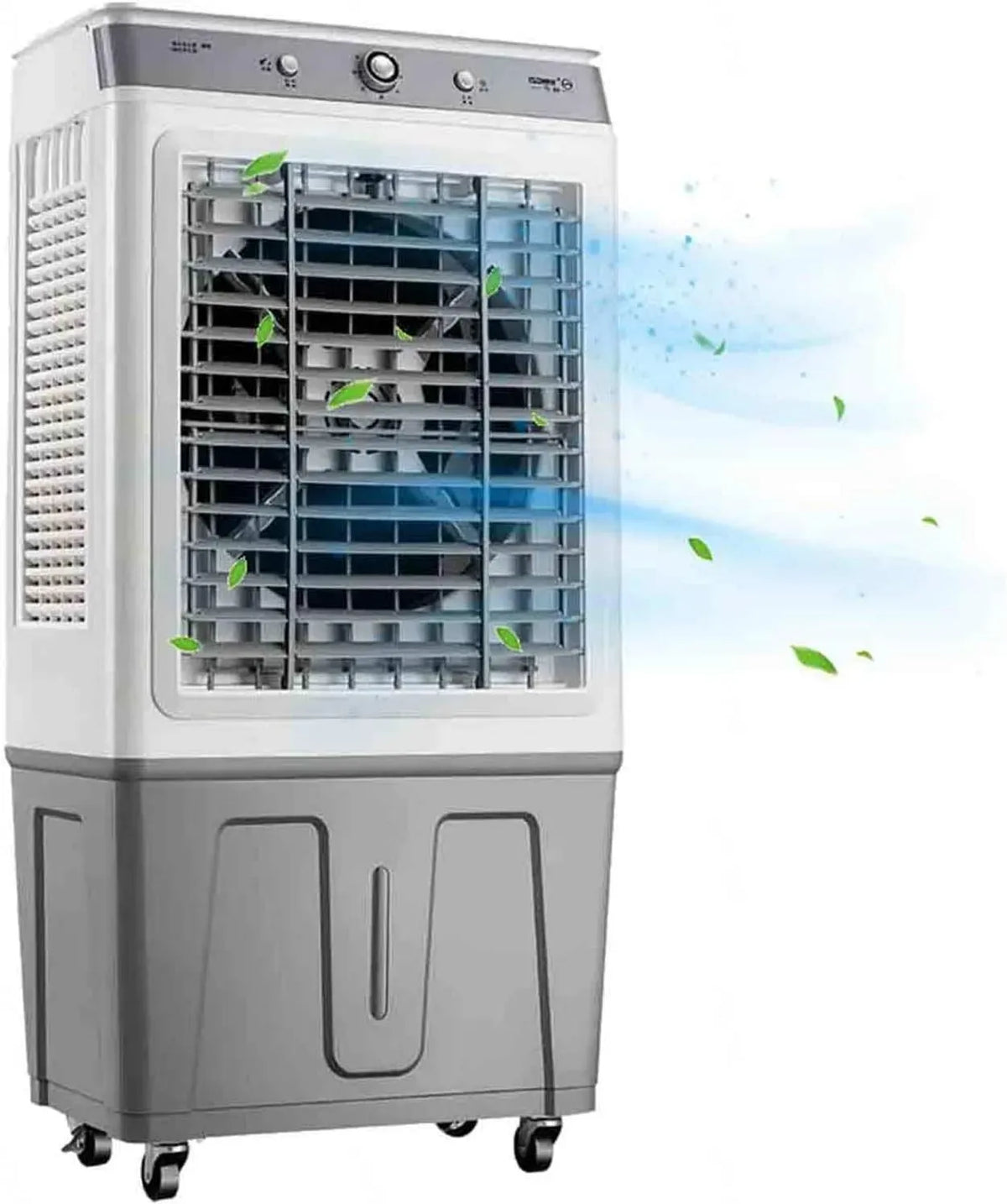 Klimaanlage, 35 L, Klimaanlage 7.5h, Timer, 3 Geschwindigkeiten, 35L Wasserkühlung für Kleine Räume 120° Schwenk, Timer Kühlgerätte für Zuhause