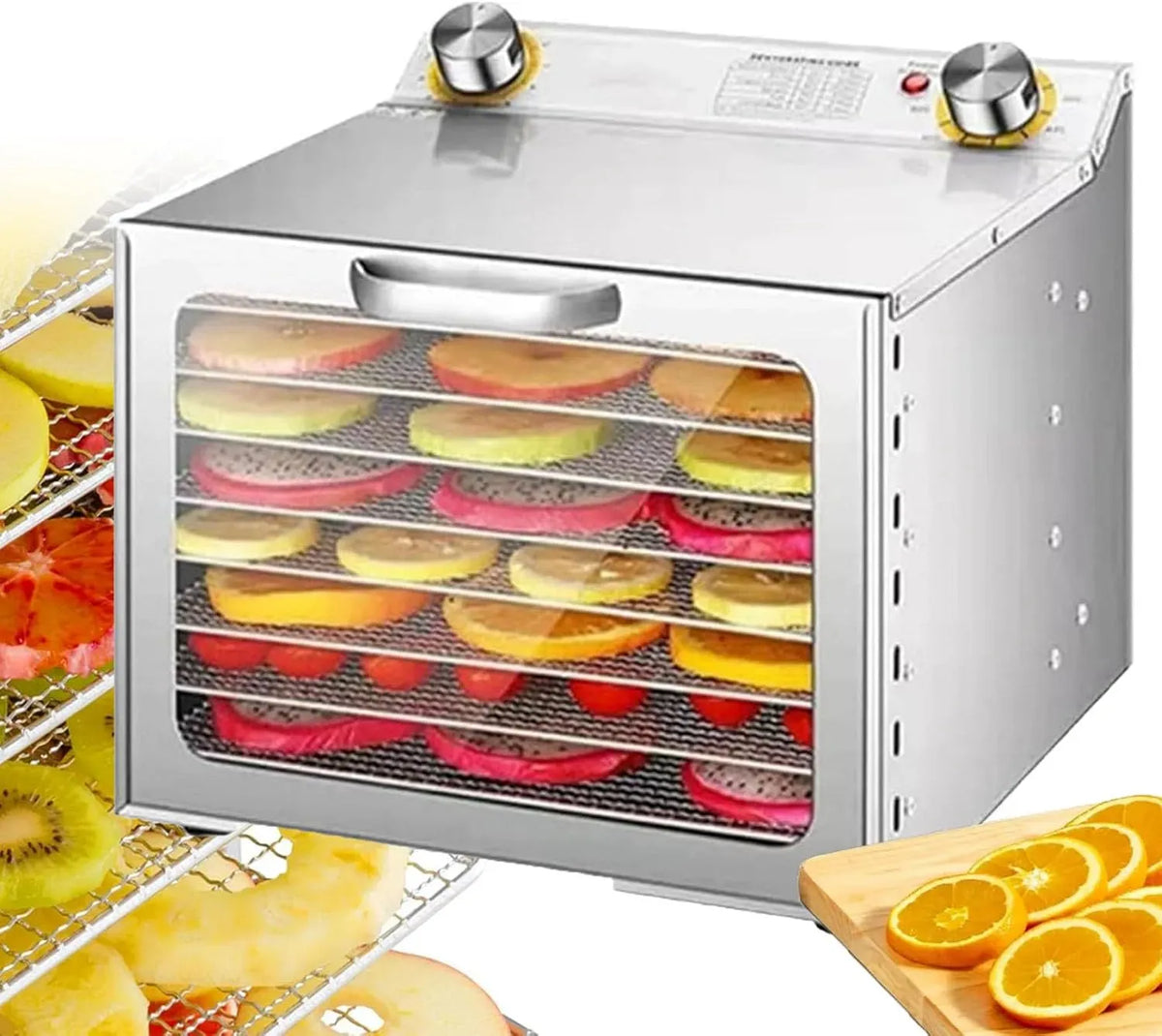 8Layer Trockenschrank, DöRrautomat, Lebensmitteltrockner, Edelstahl, für Fleisch