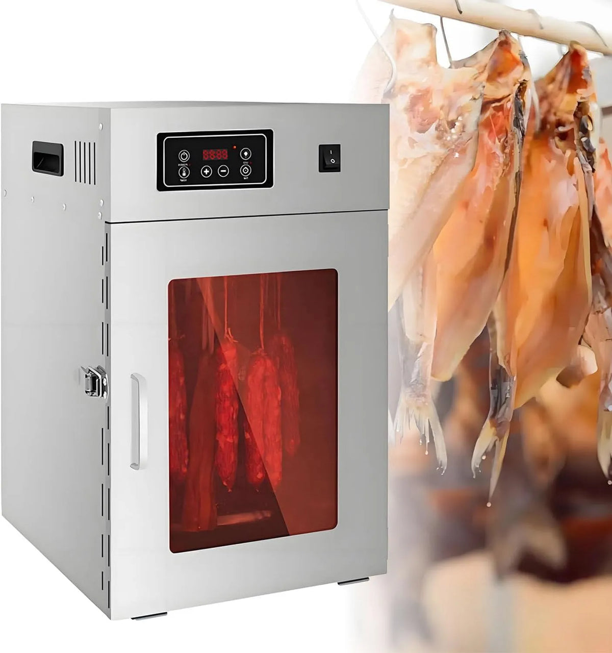 Wäschetrockner Baking7.5kg/time, 5 kg, 30 bis 90 °C, Edelstahl, 0–24 Stunden, Trockenschrank für Biltong aus Edelstahl