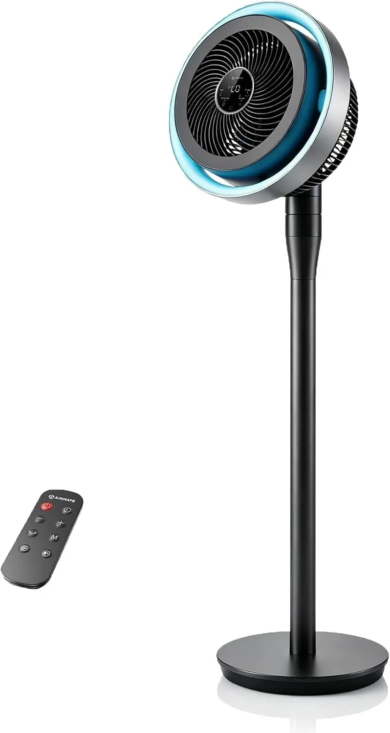 Ventilator, AIRMATE, Timer, leise, 120°+90° Oszillierend, 3 Modi 16 Geschwindigkeitsstufen, Timer und einstellbaren Höhen