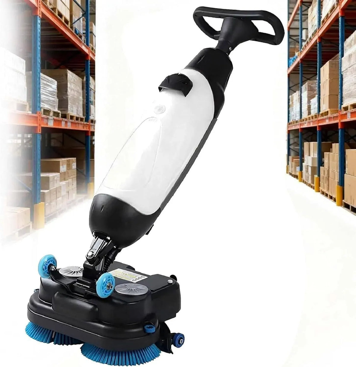 Dual-Tanks, Bodenpolierer, Kommerzielle Walk Behind mit 360°-Lenkung, 2x250W Bürstenleistung, 4,5L & 7,5L, für Holzböden, Fliesen, 4,5 L, 7,5 L