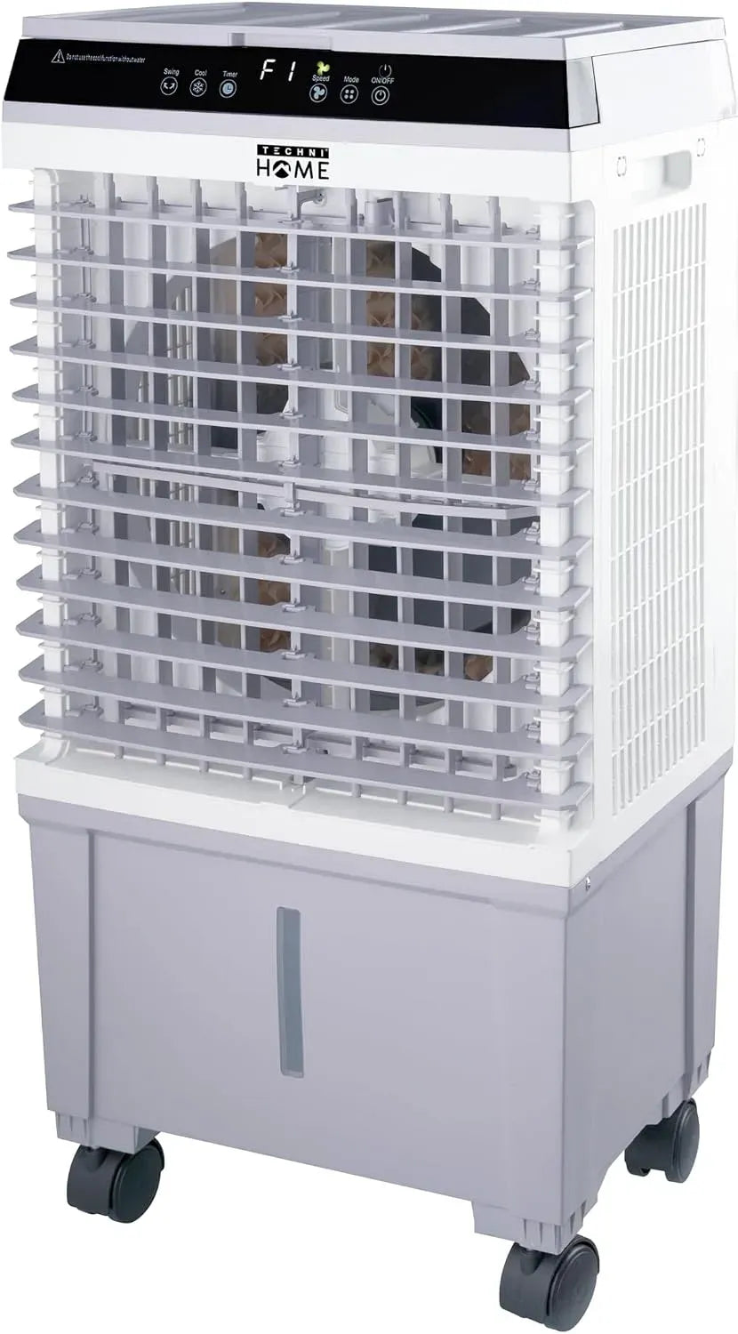 Klimaanlage, tragbar, 3 Geschwindigkeiten, Sumpfkühler mit 5,3 Gallonen Tank, 3 in 1 Tragbarer Verdunstungsluftkühler, 4 Kühlakkus