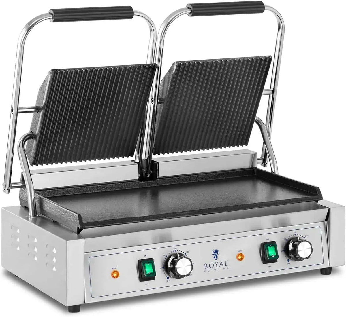RCPKG-3600-M Doppel-Kontaktgrill, Elektrogrill, Kontaktgrill und Paninigrill, 3.600 W, Gastronomie, Royal