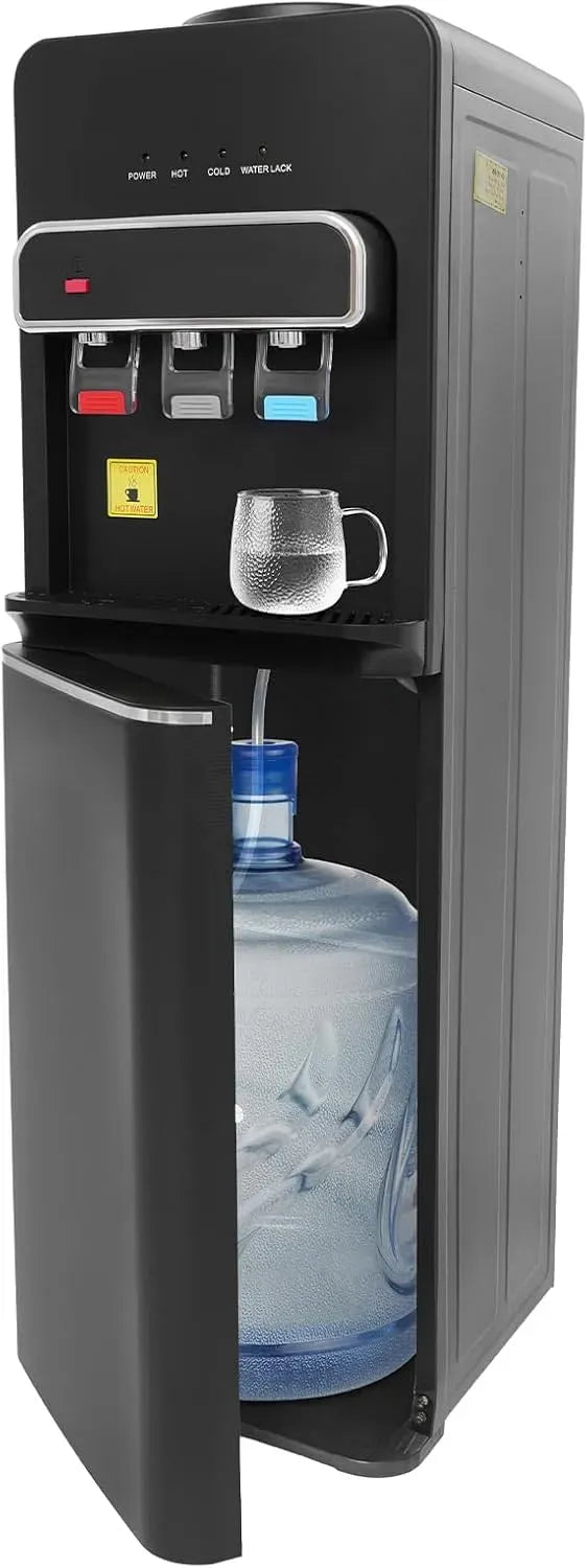 Stand-Wasserspender, Trinkwasserspender, Heißwasserspender, Heißwasserbereiter, 500 W, Schwarz, für Zuhause