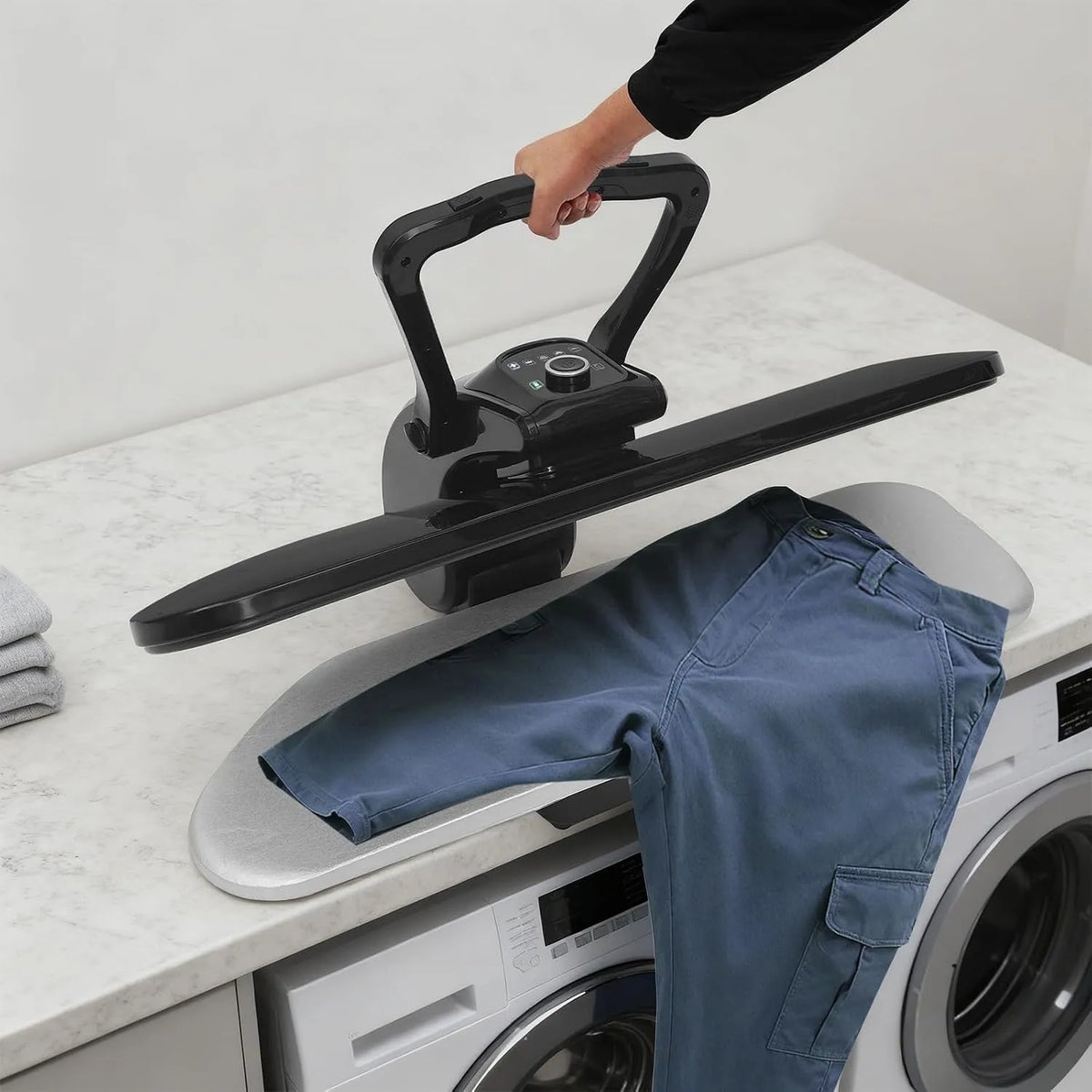 Bügelmaschine, Sprühflasche, Dampfpresse, Bügelpresse, Tuchkissen, Dampfbügelpresse, 2200 W, für Nylon, OUKANING