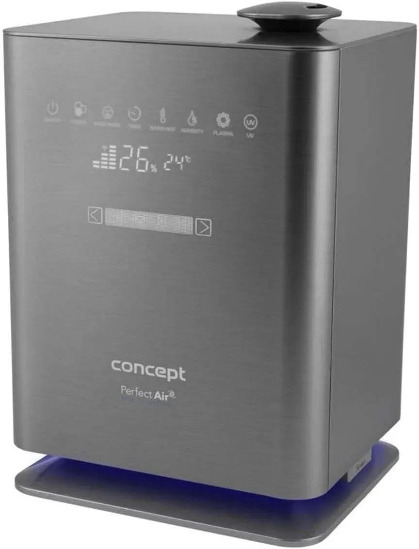 Concept ZV2021 Luftbefeuchter, Lampe, UV-C-Desinfektionslampe, Touch-Bedienung, Timer, WLAN, Grau