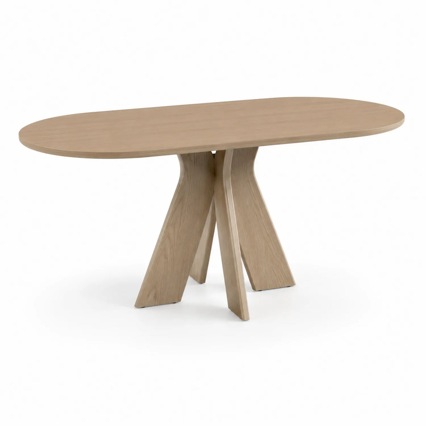 Holz Esstisch Oval Massivholz Eiche Natur 180 x 90 x 75 cm