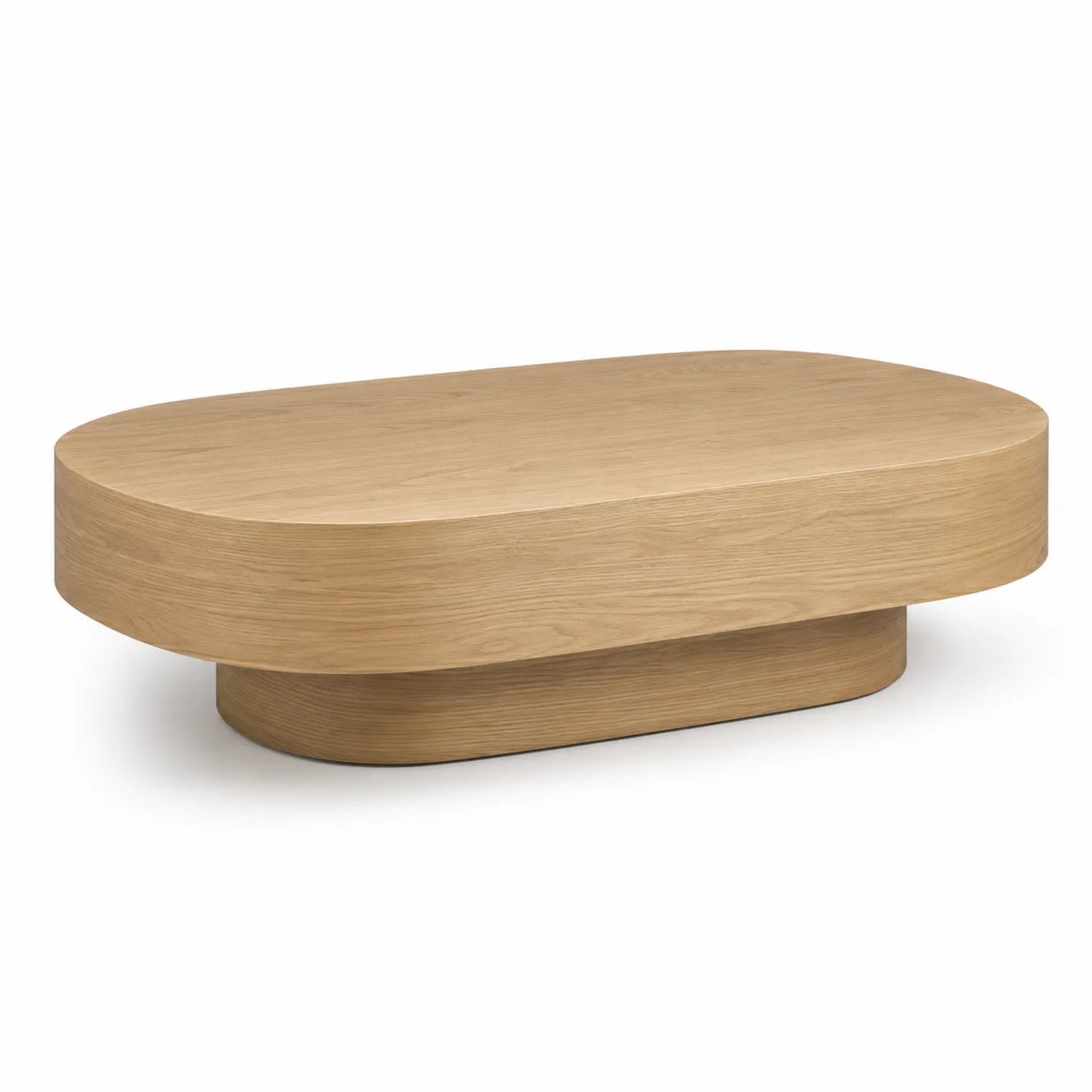 Ovaler Couchtisch aus Eichenholz 120x60x35cm