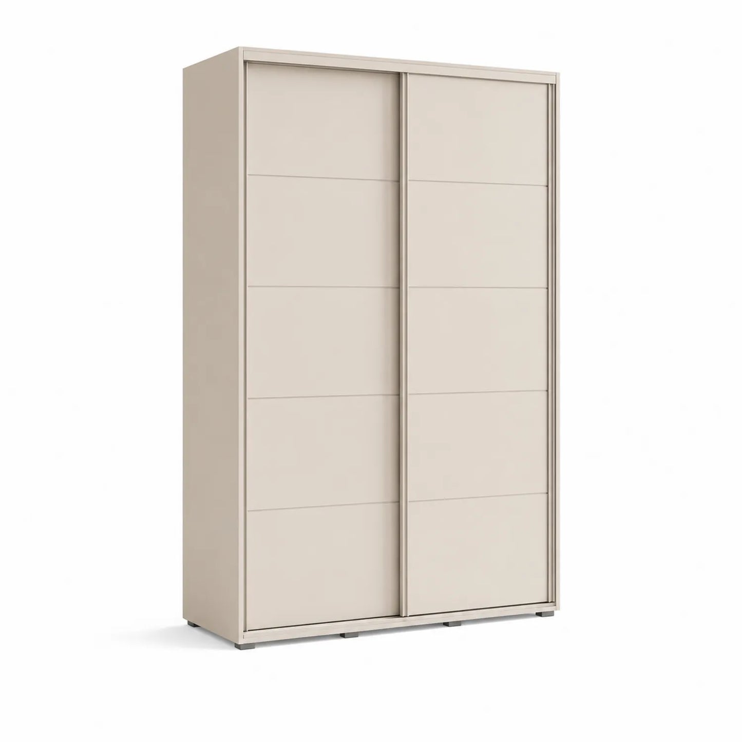 Garderobenschrank mit Schiebetüren MDF Beige 200x220x60cm