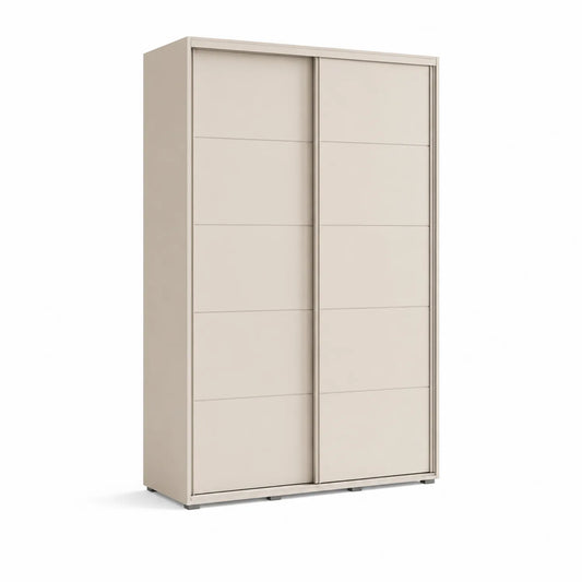 Garderobenschrank mit Schiebetüren MDF Beige 200x220x60cm