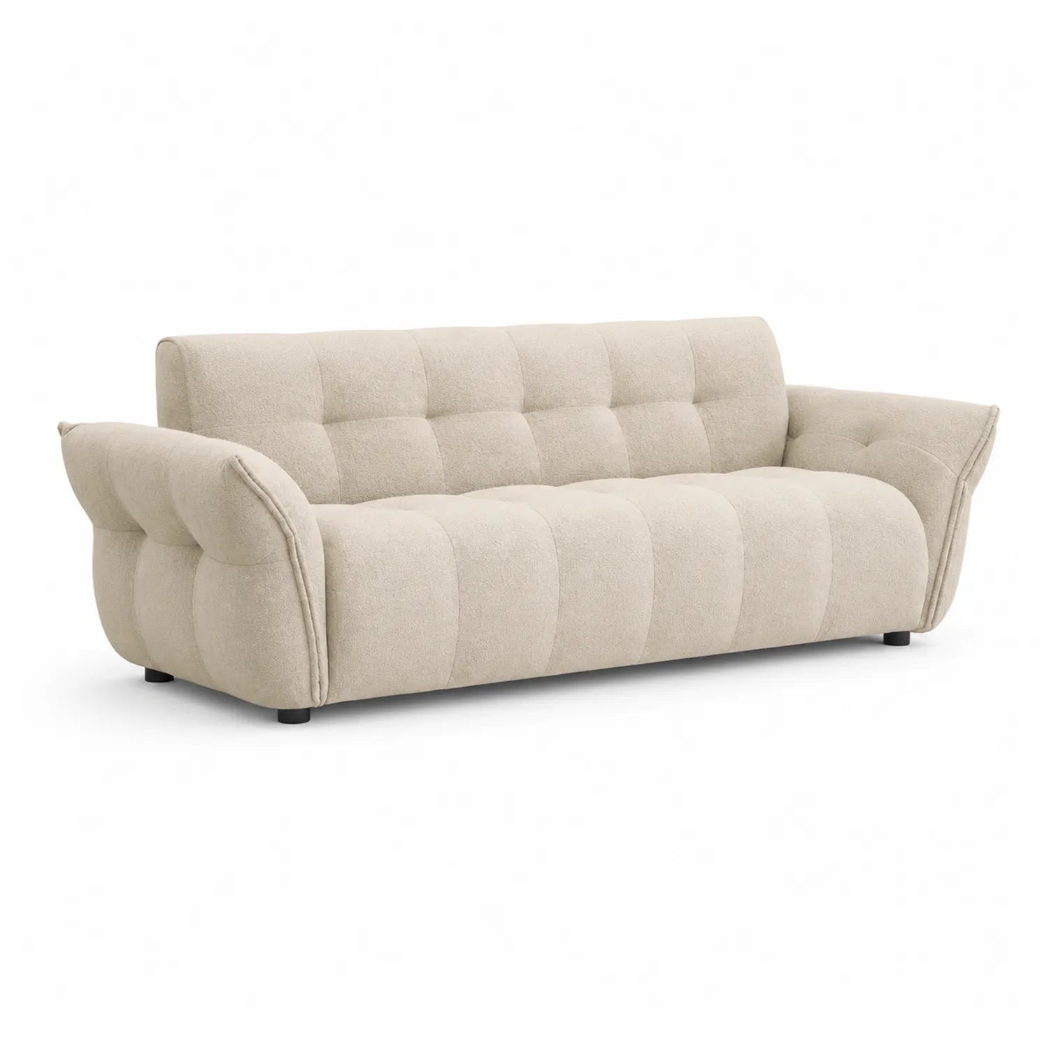 3-Sitzer Sofa aus Stoff, Beige, 230 cm