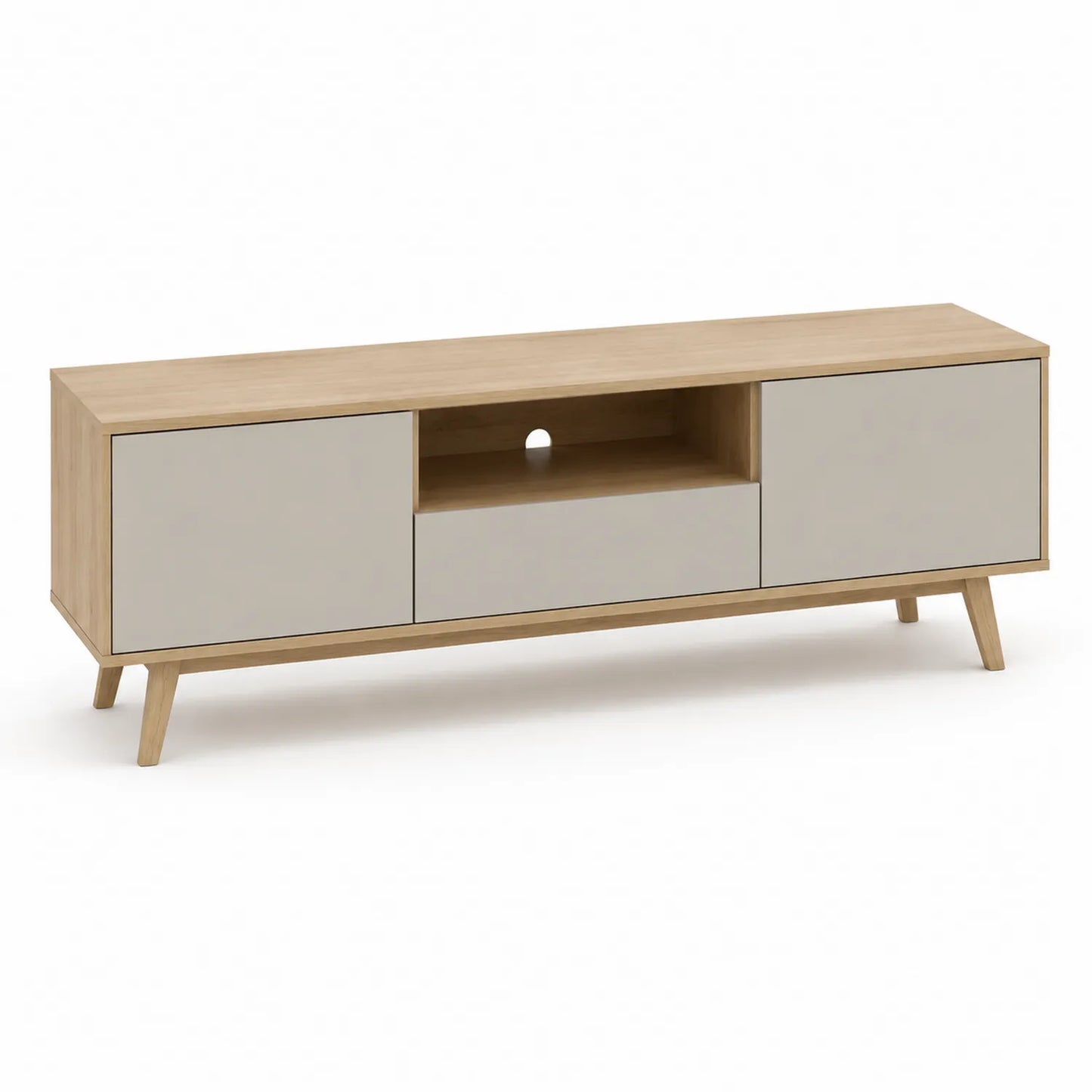 TV-Möbel aus Eichenholz und MDF 150 cm