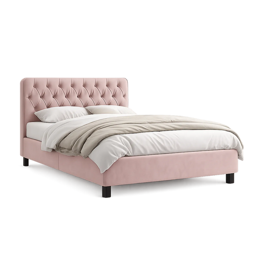 Samtbett 180x200 cm Rosa