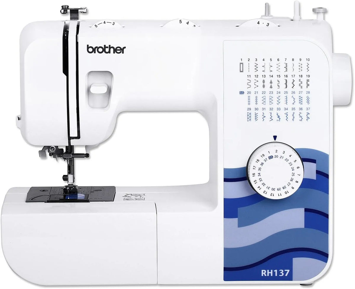 Brother RH137 Nähmaschine, elektrische Nähmaschine, 37 Stiche, Weiß, für Home Deko & Hobby