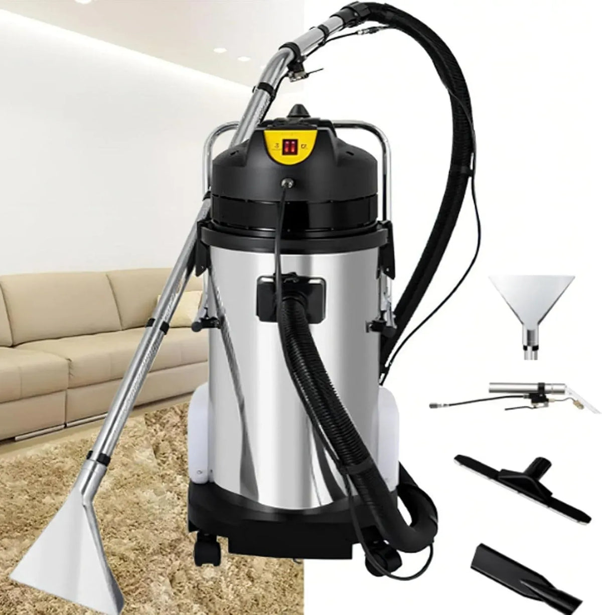 Staubsauger, 30 L, Gewerbliche 3-in-1-Tragbarer, Edelstahl