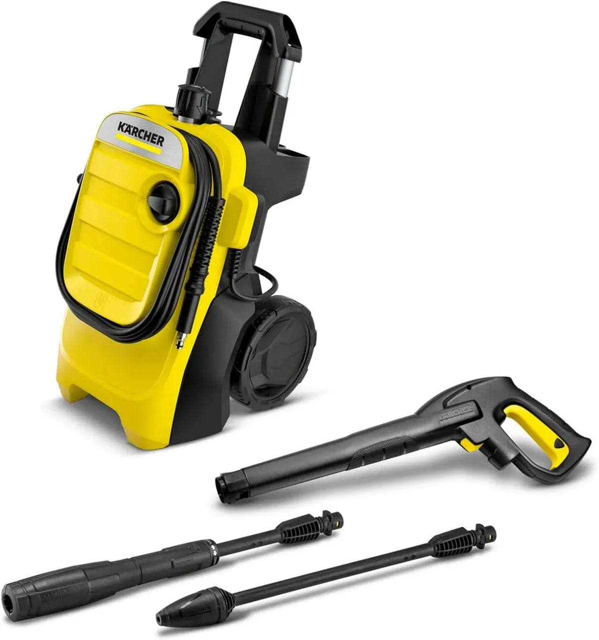 Kärcher K 4 Hochdruckreiniger, 130 bar, Hochdruc reiniger Compact, Hochdruc schlauch und -Pistole, Gewicht: 11 g, Durchfluss: 20 l/h