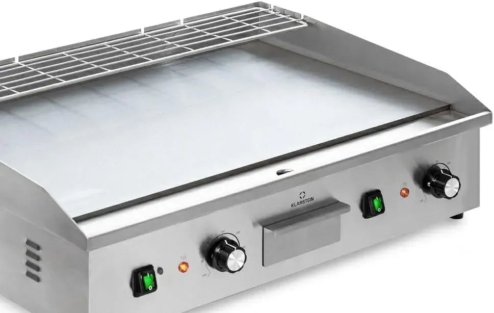 Klarstein Elektrogrill, Tischgrill, elektrischer Tischgrill, 200 W, Antihaftbeschichtung, Edelstahl, für Balkon & Indoor