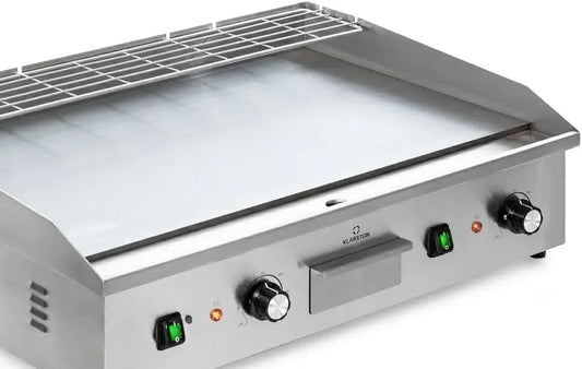 Klarstein Elektrogrill, Tischgrill, elektrischer Tischgrill, 200 W, Antihaftbeschichtung, Edelstahl, für Balkon & Indoor