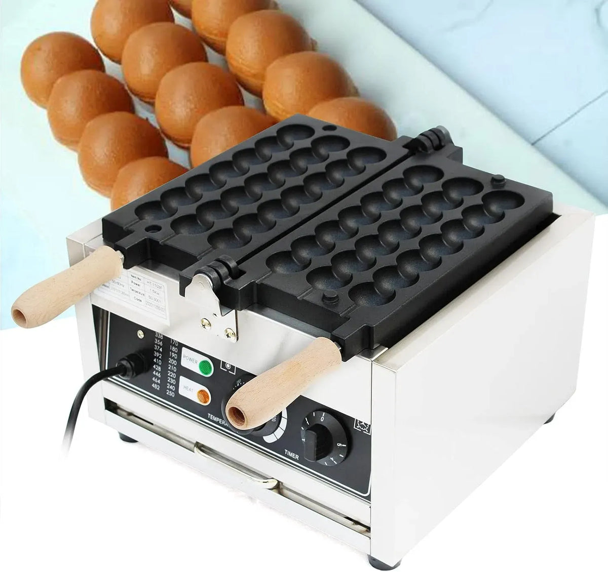 Takoyaki Maker, Waffle Maker, Waffelmaschine, Waffelautomat, Waffeleisen, 30,5 x 29cm, 1500 W, 220 V, 29 cm
