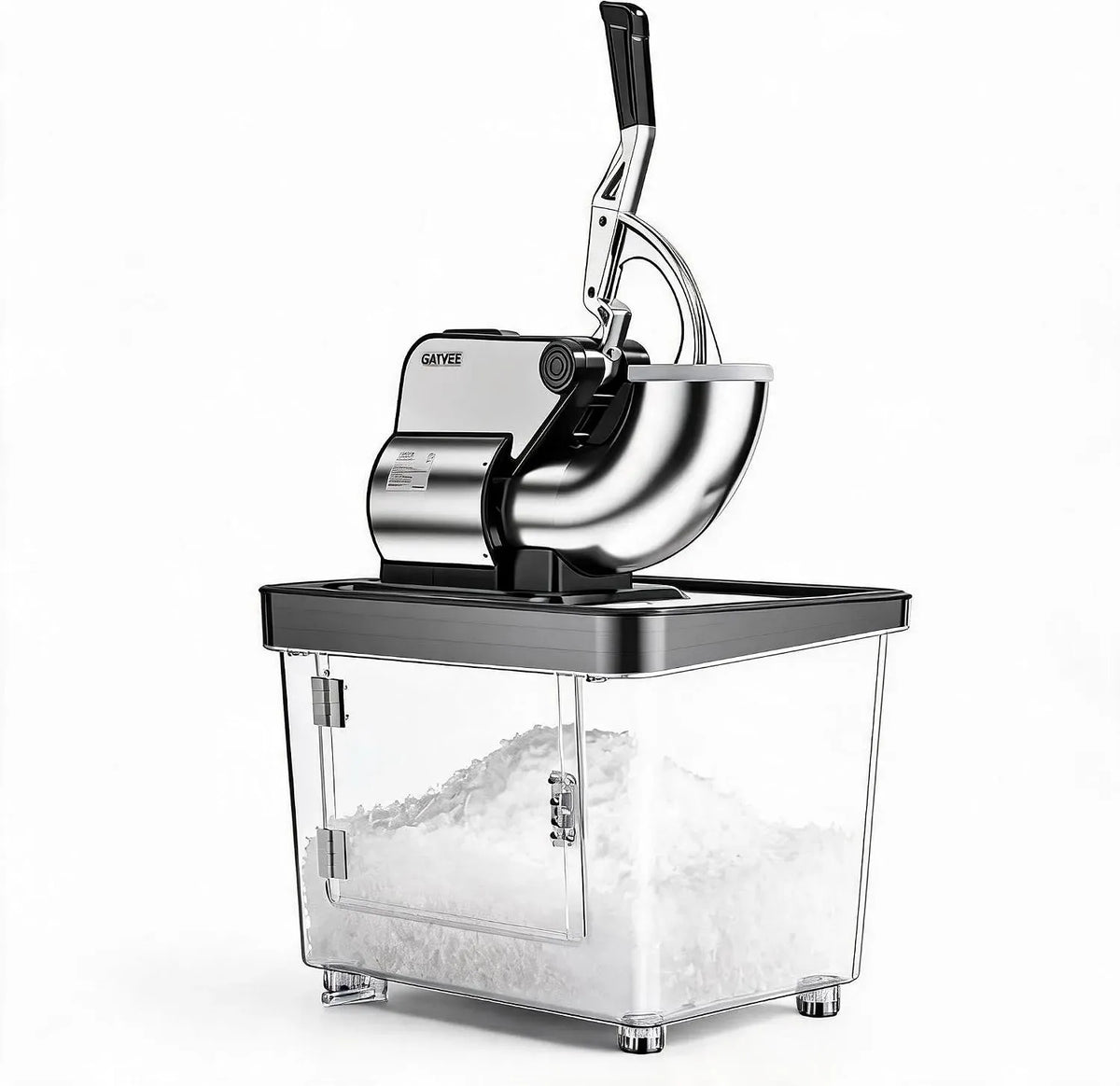 Eiswürfelmaschine 300kg/h, 50 L, 300 W, gewerblich, Restaurant, Edelstahl, doppelte Edelstahlklinge, 4,5' Trichter
