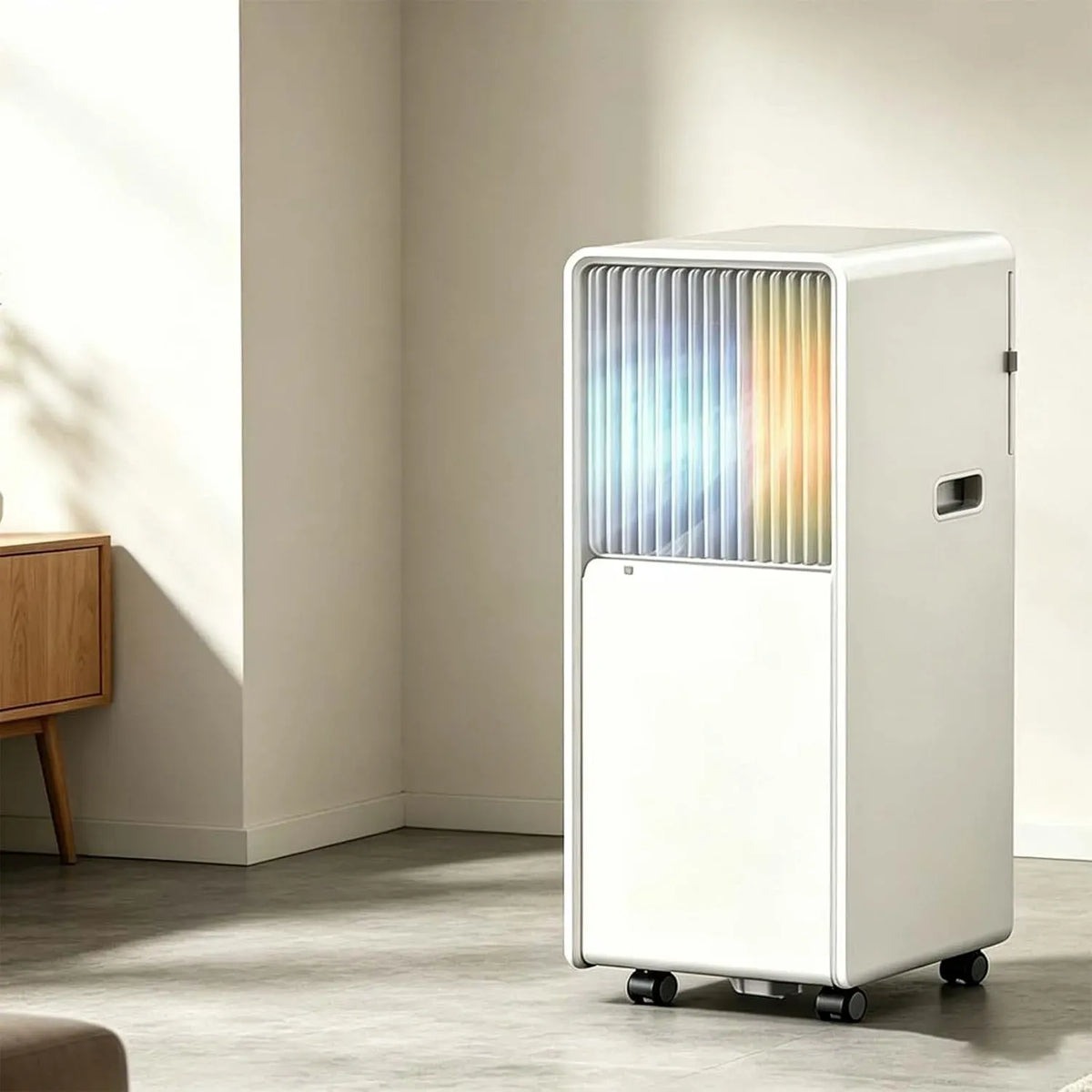 Klimaanlage, tragbar, Transportrollen, Staubfilter & 360° Rollen für Zuhause, Wechselrichter Mobile AC mit Kühlung, Smart Control Panel