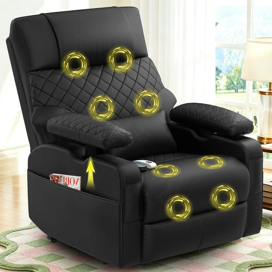 Relax- und Massagesessel 3D-Armlehnen 8-Punkt-Massage, 3D-Optik, USB, 4 Aufbewahrungstaschen, Typ-C + USB-Anschlüsse