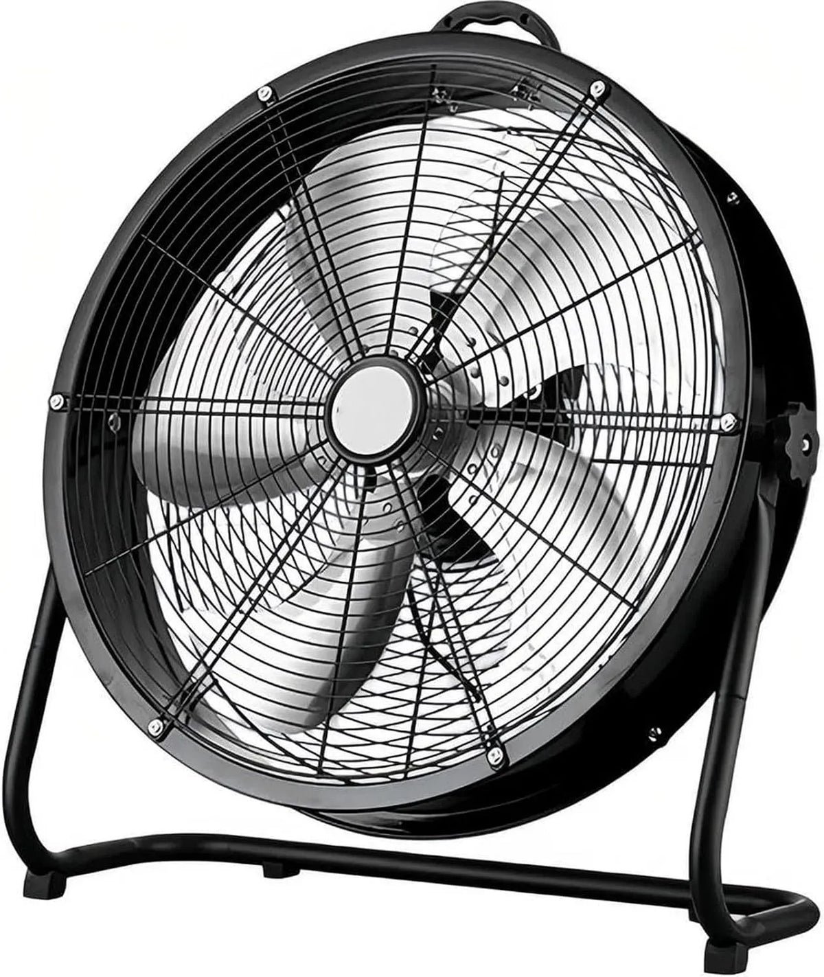 Ventilator, Industrie, Ventilator zur Luftzirkulation, Robuster industrieller Trommel-Umluftventilator mit 5 Aluminiumflügeln