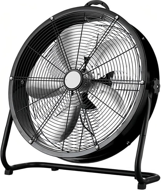Ventilator, Industrie, Ventilator zur Luftzirkulation, Robuster industrieller Trommel-Umluftventilator mit 5 Aluminiumflügeln