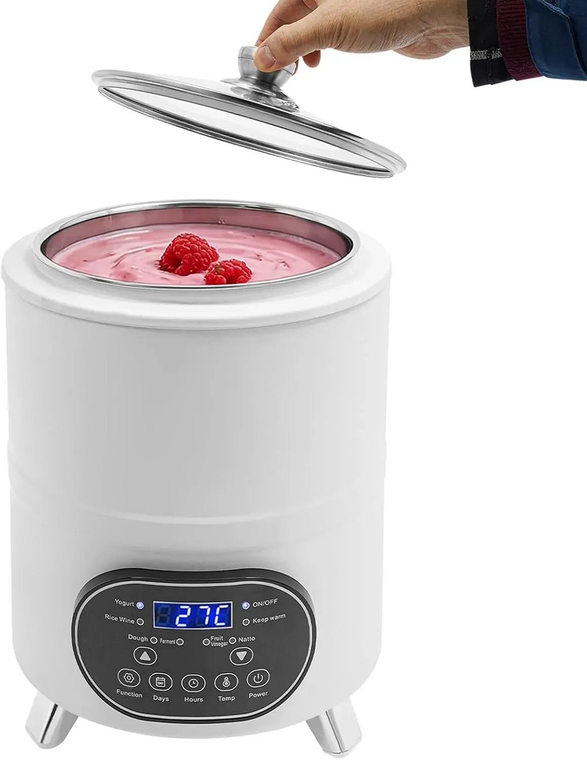 Yogurt Maker, Joghurtbereiter, Joghurtmaschine, 8 L, Weiß, für Griechischer Joghurt