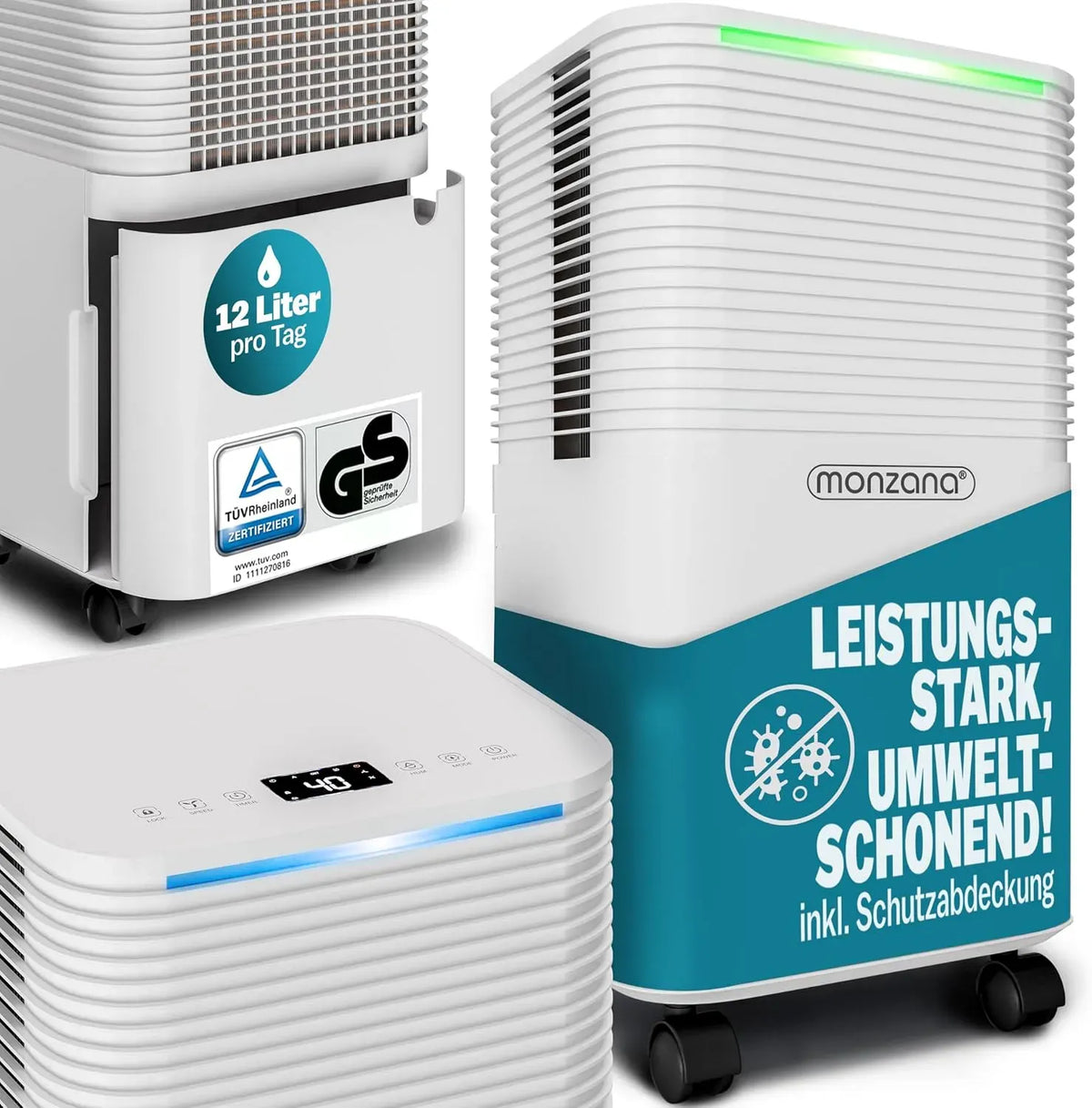 Luftreiniger 12L/Tag 24-Std-Timer, Luftreinigungsgerät