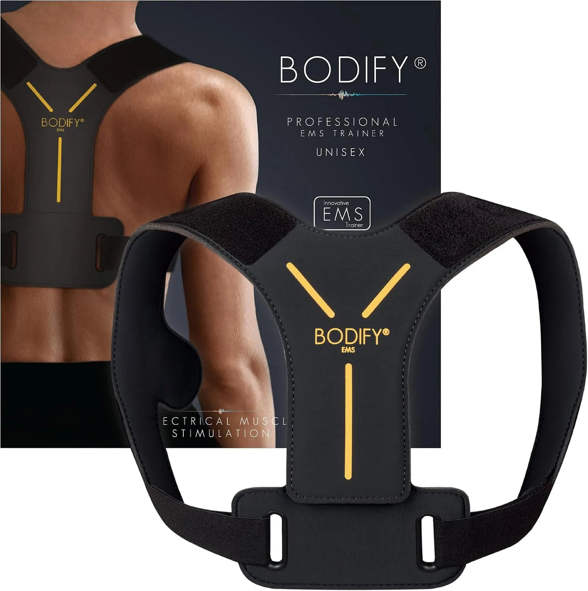 Muskelaufbau, Bodify® EMS Nackentrainer Pro, Gezielte Stimulation der Nacken Muskulatur, EMS Training, DAS ORIGINAL