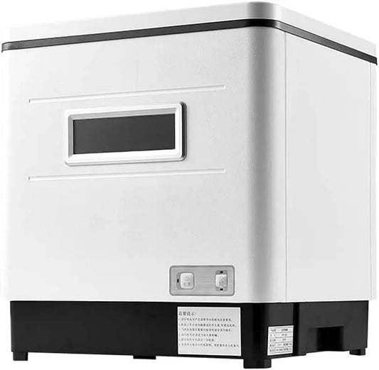 Geschirrspüler, 220 V, Spülmaschine, Spülmaschine 6-Port-6-Mahlzeit, Edelstahl, Weiß, 304 Edelstahl, EU Stecker