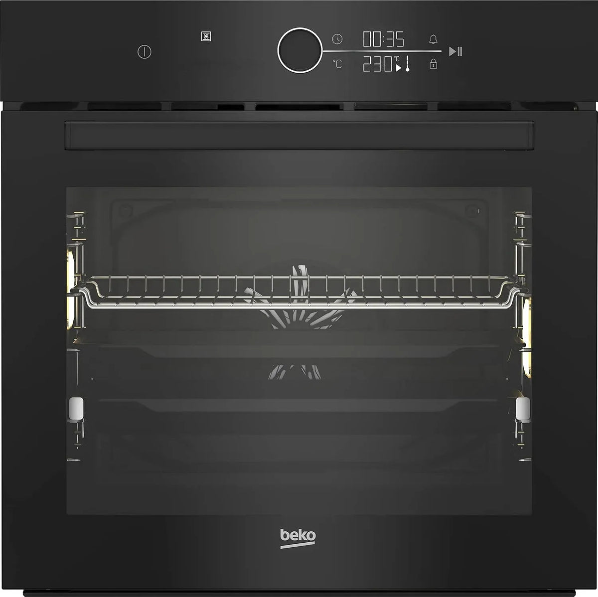 Beko BBIM17400BS Backofen, 71 L, Einbau, Schwarz, Versenkbare Knebel, SteamShine-Reinigung