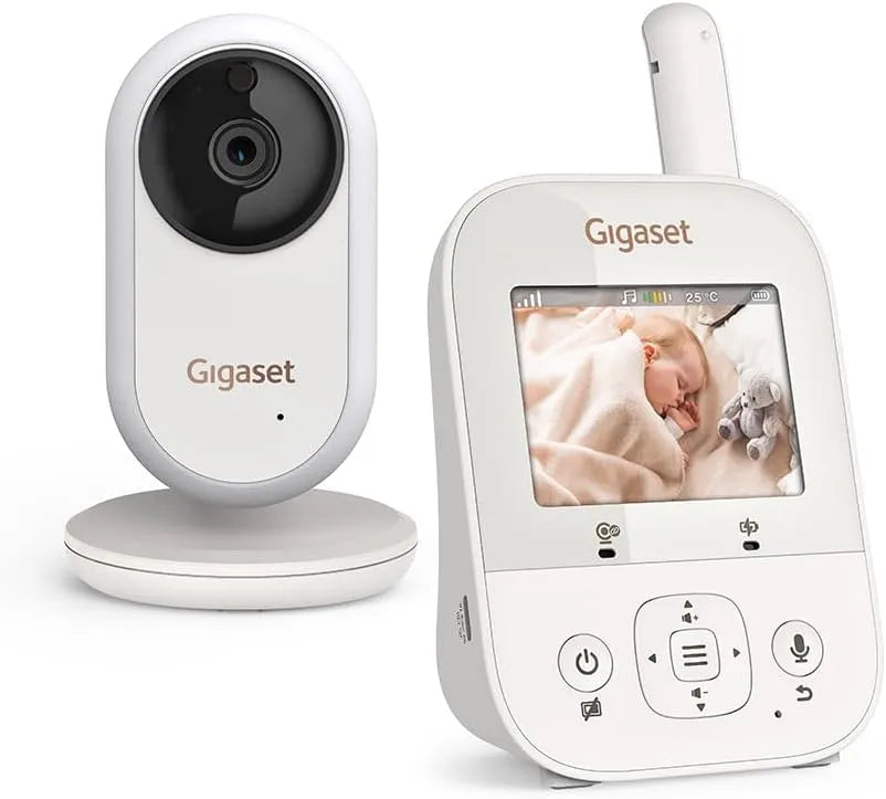 Nachtlicht-Temperatursensor, Video-Babyphone, Babyüberwachungsgerät, LCD-Display, 2 Temperaturzonen, Wärmefunktion, kabellos, Weiß