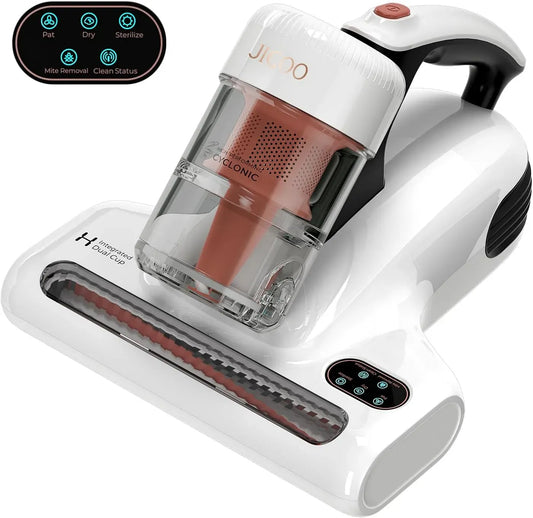 Staubsauger, 500 W, JIGOO J200, entfernt 99,9% Allergene von Betten, Milbensauger für matratzen mit LED-Anzeige