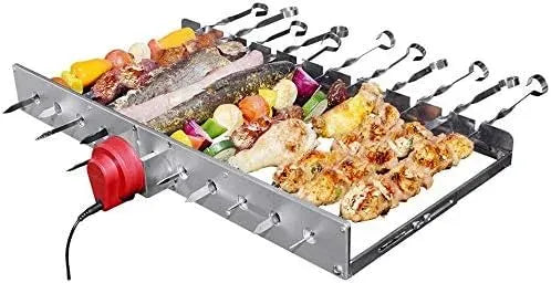 Motor, Grill, Grillaufsatz, Powerbank und 11 Spieße