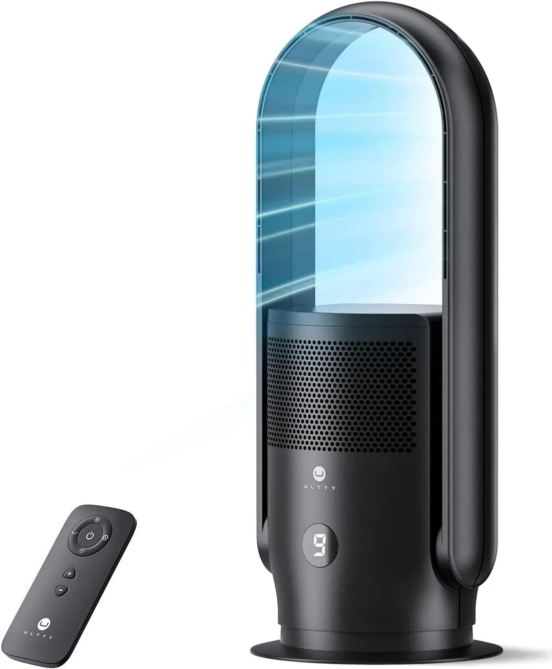 Luftreiniger, ULTTY, Touch-Bedienung, Timer, oszillierender Ventilator 90° mit Fernbedienung