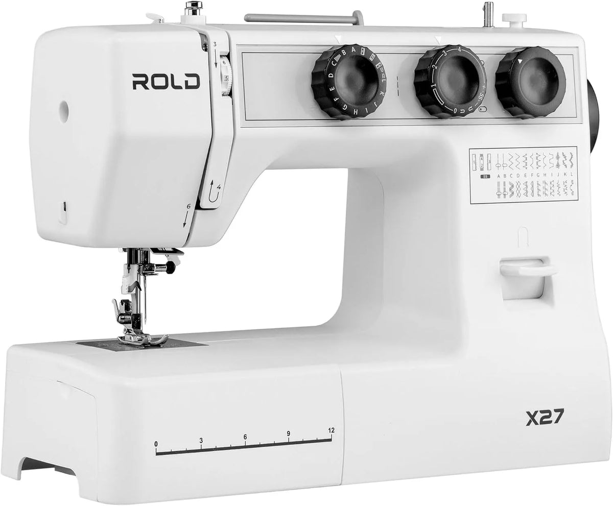 X27 Nähmaschine, Servomotor, elektrische Nähmaschine, 25 Stichprogramme, LED-Beleuchtung, leise, ROLD