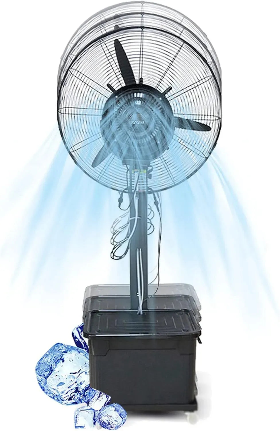 Ventilator 81cm/31.9in, 31,9 Zoll, 3 Geschwindigkeiten, großer Wassertank, Verstellbarer Höhe und 3 Geschwindigkeitsstufen