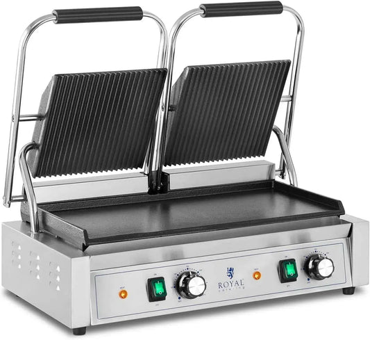 RCPKG-3600-M Doppel-Kontaktgrill, Elektrogrill, Kontaktgrill und Paninigrill, 3.600 W, Gastronomie, Royal