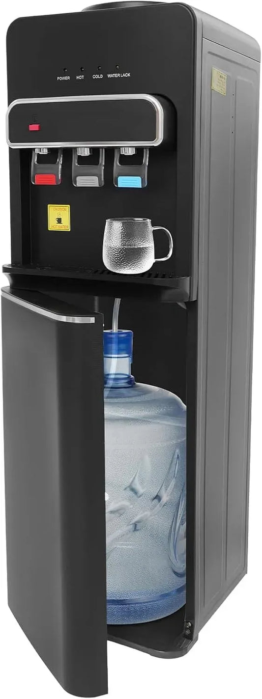Stand-Wasserspender, Trinkwasserspender, Heißwasserspender, Heißwasserbereiter, 500 W, Schwarz, für Zuhause