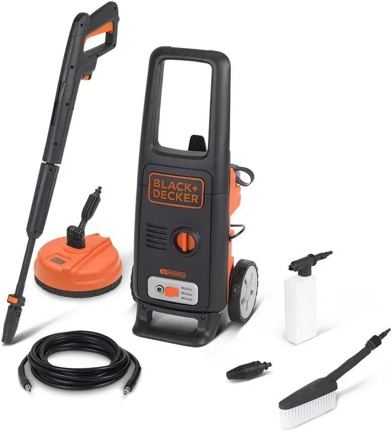 Black+Decker BXPW1600PE Hochdruckreiniger, 1600 W, Schwarz, 125 bar, 420 l/h