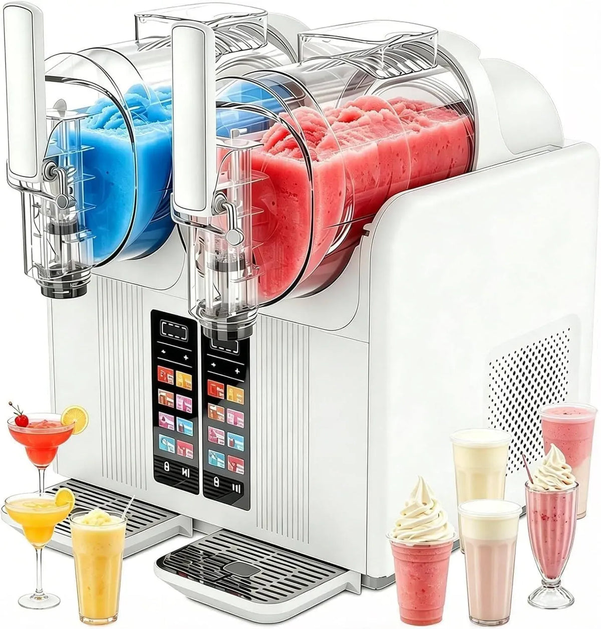 2-in-1 Softeismaschine, Speiseeismaschine, Slush-Eisbereiter, 4 L, Slush-Eismaschine