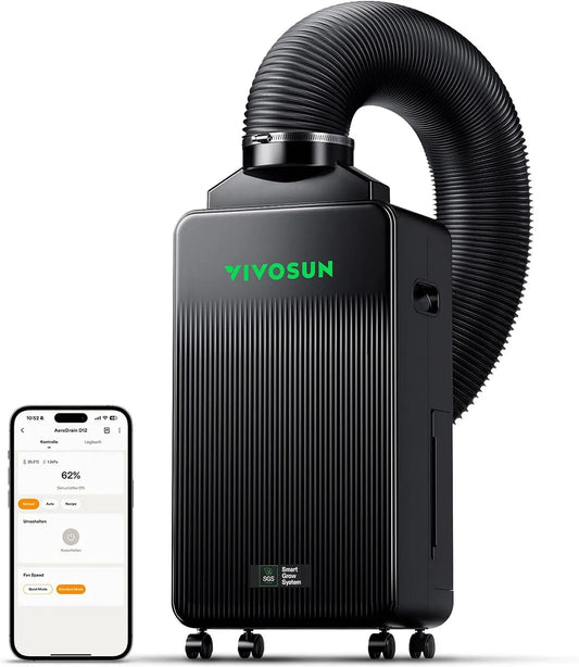 Luftentfeuchter, VIVOSUN 12L/Tag, WLAN, App, Raumentfeuchter
