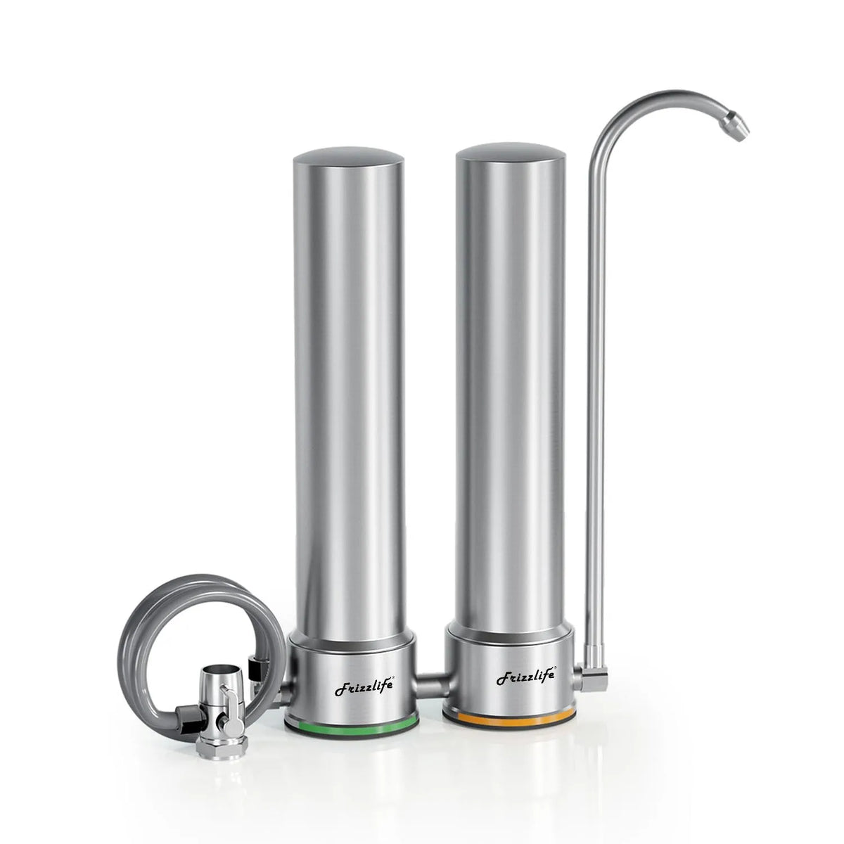 DS99-S 7-stufige DS99-S Theken-Wasserfiltersystem, Chlor, 7-stufige Edelstahl-Wasserfilterung, 0,5 Mikron NSF-zertifizierte Elemente reduziert 99,99%