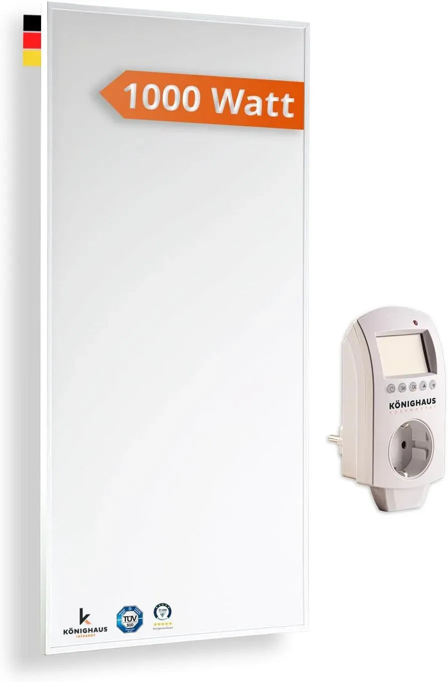Infrarotheizung, 1000 W, 26 m, Thermostat, Wärmefunktion