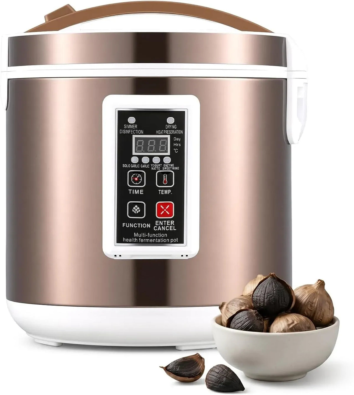 Moongiantgo 7,5L Automatische Schwarzer Knoblauchfermenter 220V, 7,5 L